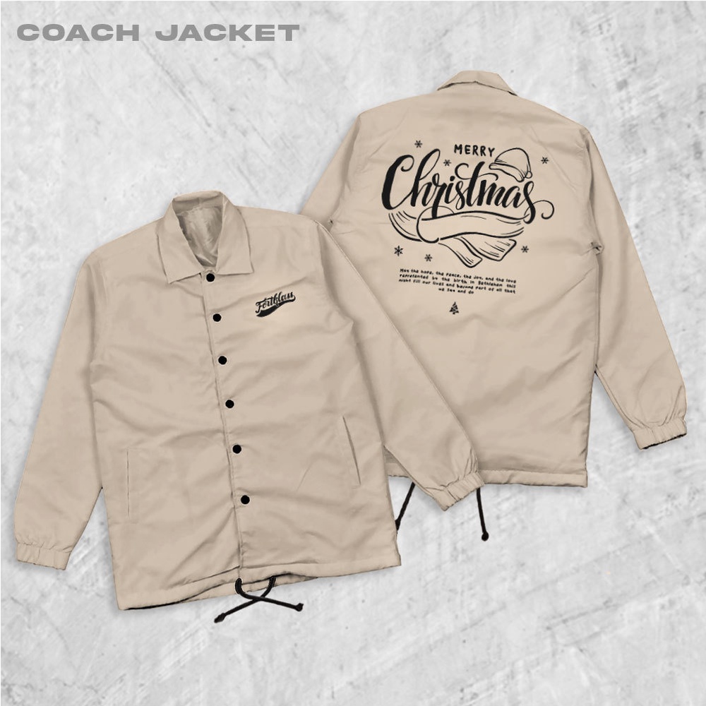 Fortglass CTYPO Coach Jaket Polos Pria Jaket Parasut Unisex Coach Pria Lengan Panjang