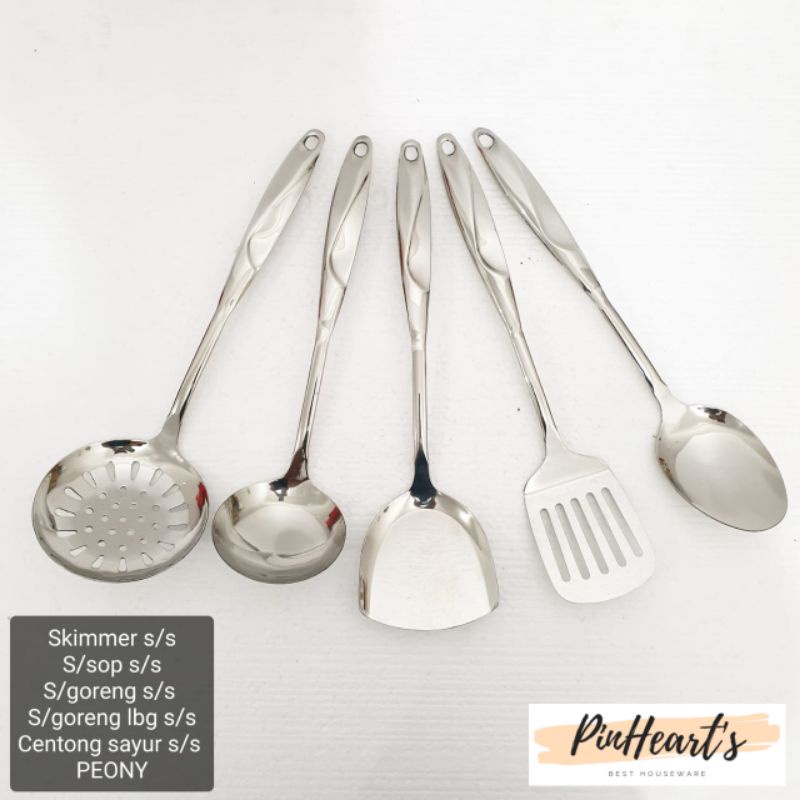 SPATULA SUTIL SENDOK GORENG STAINLESS STEEL TEBAL / SKIMMER STAINLESS STEEL / SENDOK SAYUR STAINLESS