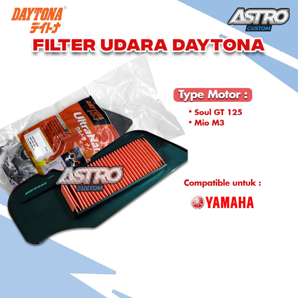 Filter Udara Daytona Mio M3 Soul GT 125 Fino 115 Vario 150 PCX Nmax Beat Fi ESP UltraNano Air Filter