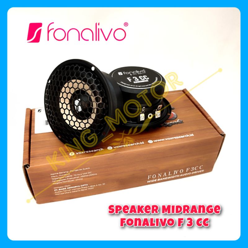 Speaker Midrange / Mid Range Fonalivo F3CC/F 3CC/F 3 CC (by Vox Research)