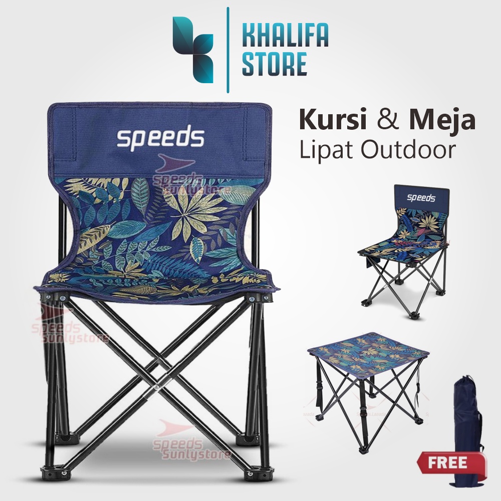 Kursi  & Meja Lipat Camping Speeds Kursi Meja Lipat Outdoor Portable