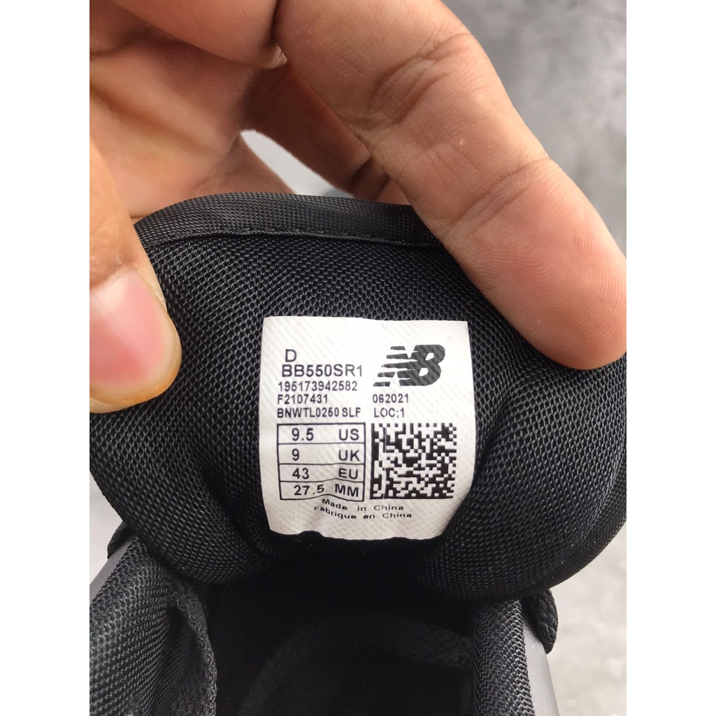 New Balance 550 Grey Black - BB550SR1, 100% Real Pic.