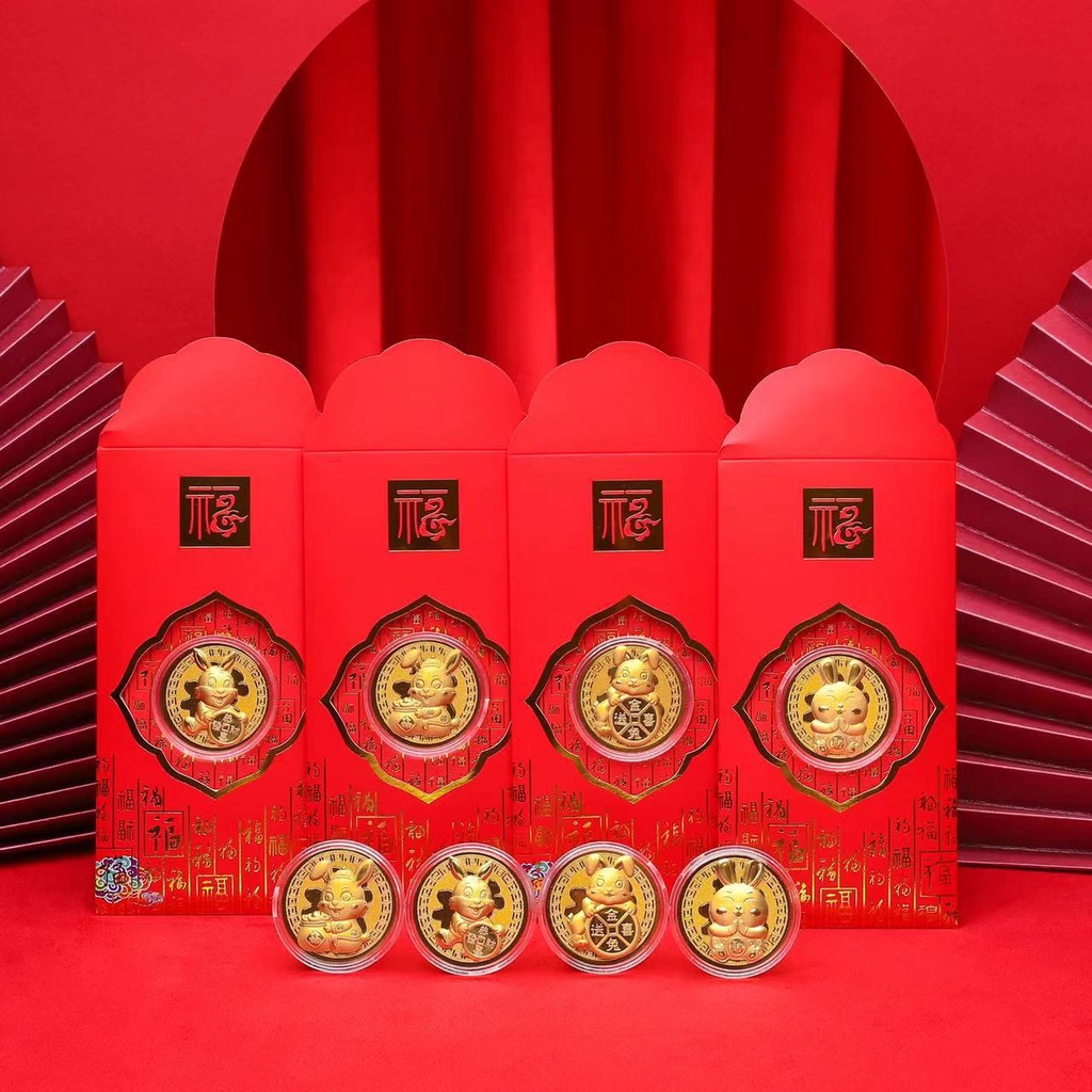 Angpao Imlek Angpau Koin Emas Kelinci Rabbit Gold Coin Tahun 2023