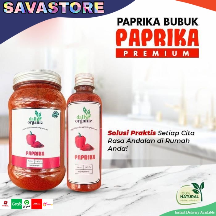 Paprika Bubuk Daily Organic Capsicum Powder Premium Praktis 100% Asli