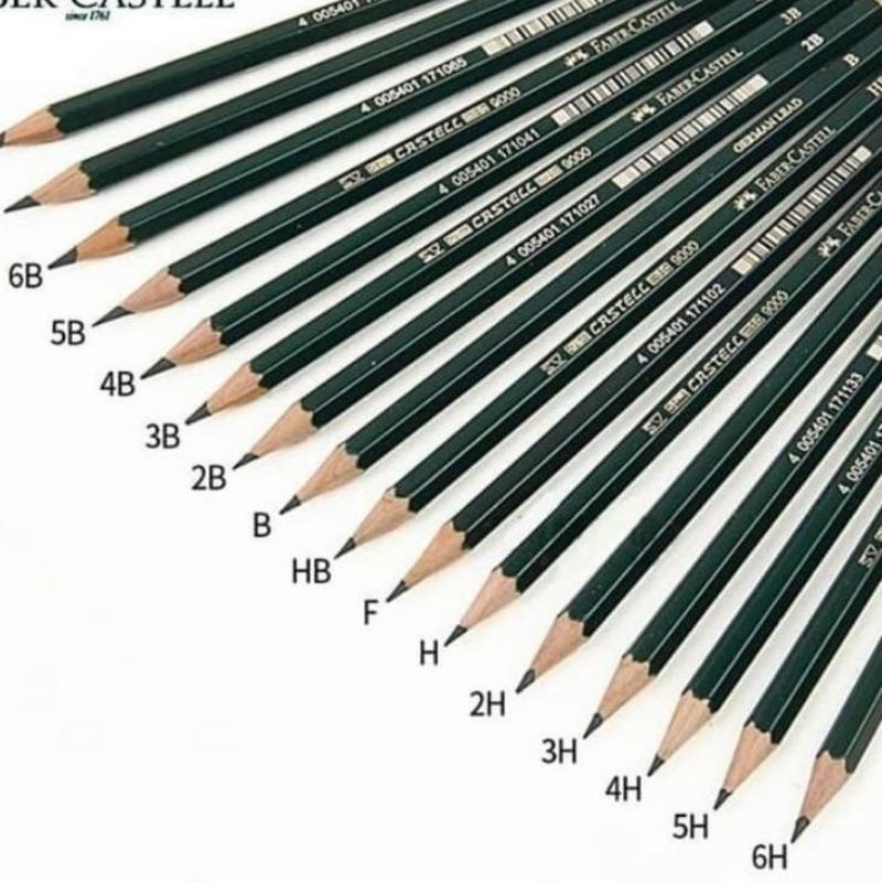 

PENSIL HIJAU 2B-8B PENSIL UJIAN DAN SKETSA ECER