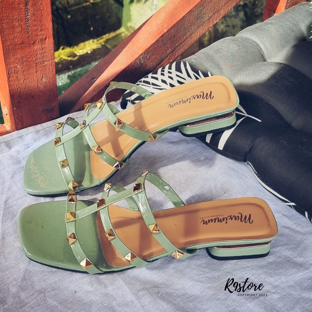 R9 Sandal Wanita Hak 3cm Sendal Dinamit