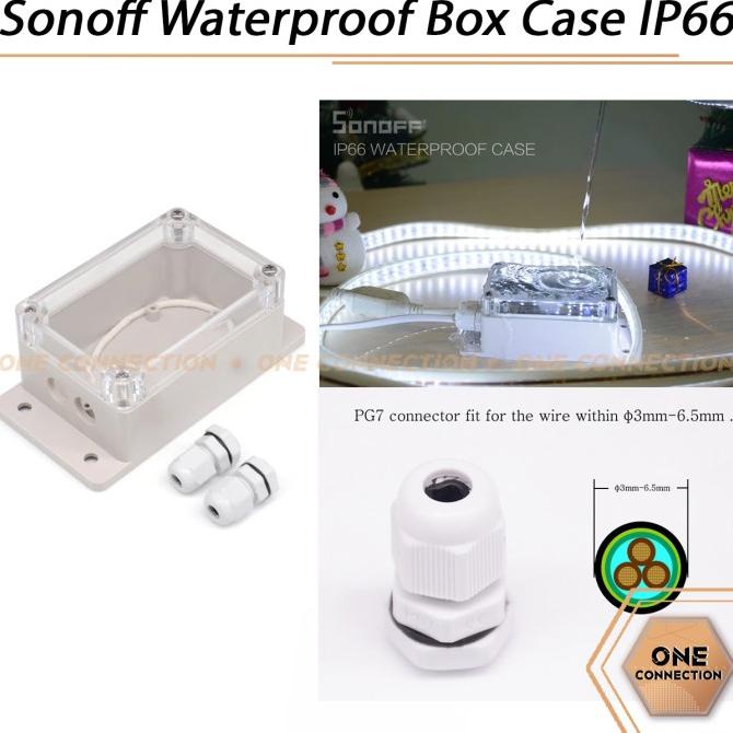 Sonoff Waterproof Box Case IP66 Anti Air untuk Basic TH10 TH16 POW onecon90 Kualitas Baik
