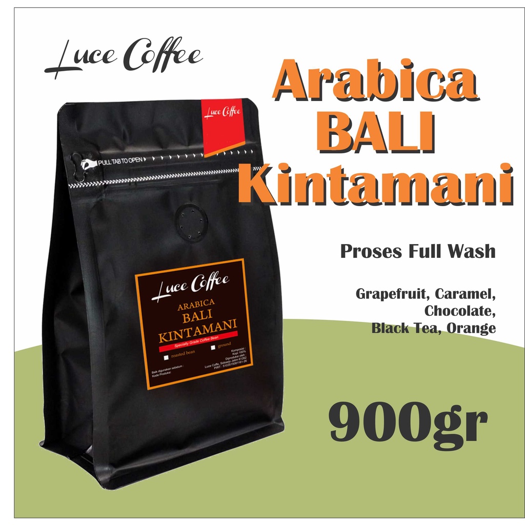 

Luce Coffee, Kopi Arabica Bali Kintamani 900gr - Biji sangrai atau bubuk