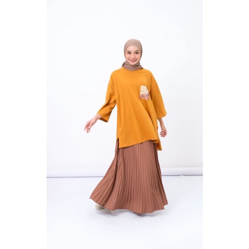 DAUKY HIJAB ATASAN TUNIK POLOS TERBARU M TUNIC COMBED MARBLE