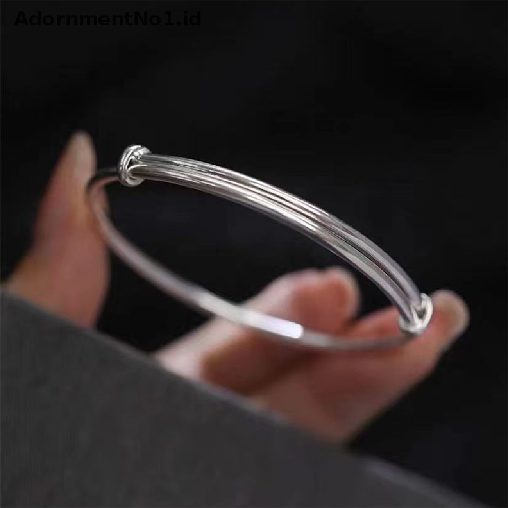 [AdornmentNo1] Fashion Vintage Adjustable Halus Gelang Warna Perak Sederhana Gelang Perhiasan Charm Gelang Perhiasan Untuk Wanita Pernikahan [ID]