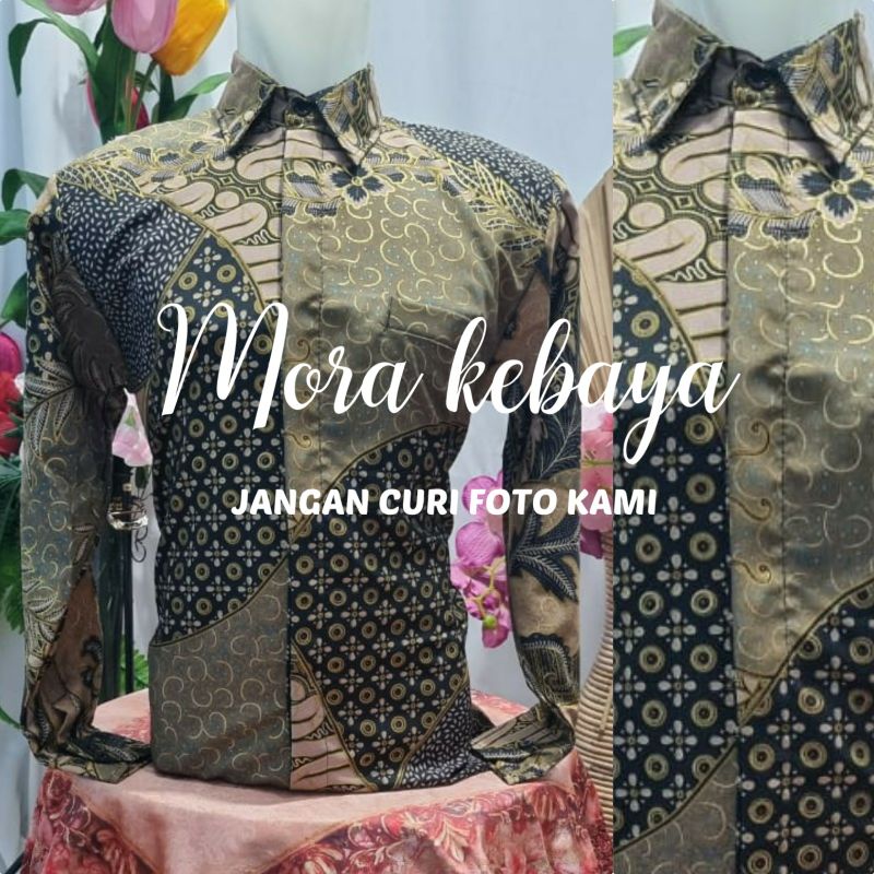 kemeja batik lengan panjang pria/kemeja batik/batik pria lengan panjang