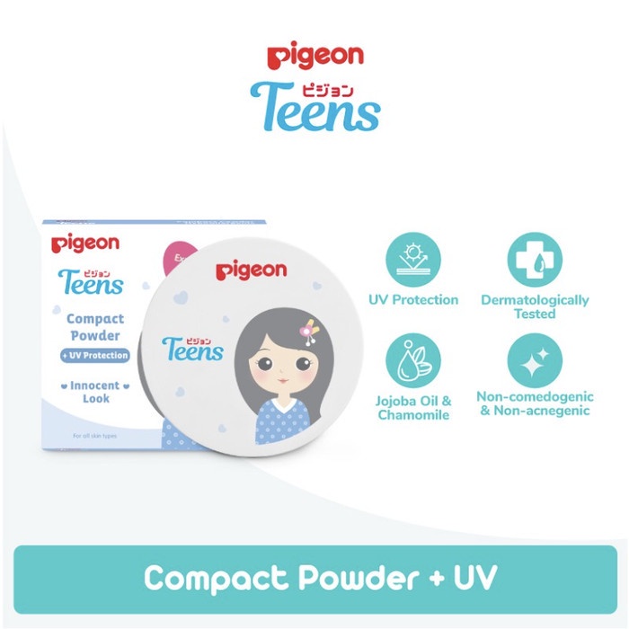 PIGEON Teens Teen Refill Compact Powder + UV Protection 14Gr | All Shade Color