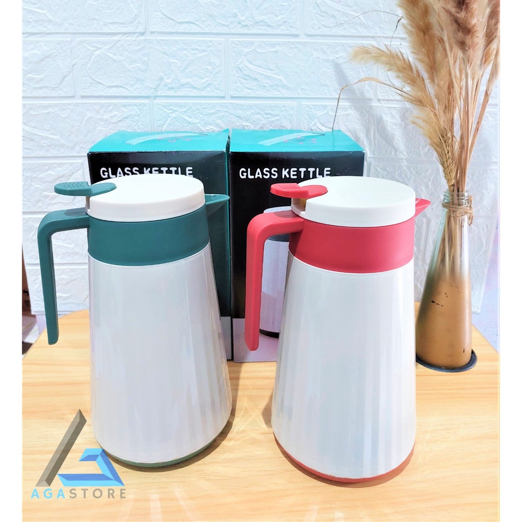 Teko Air Panas 1000 ML FREE BUBLE Teko Pinguin / Penguin Termos Warna Kaca Unik Tahan Panas 1L Thermos Jug Air Panas Dan Dingin Kapasitas 1 Liter