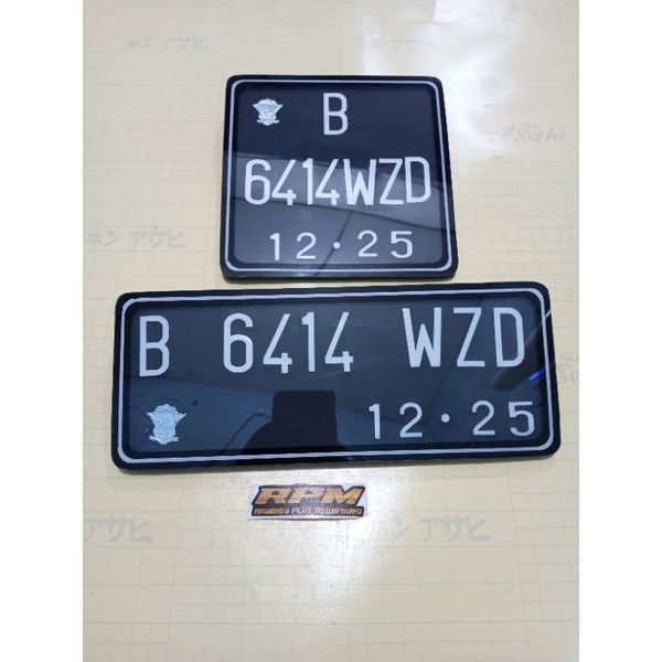 plat nomor akrilik Vespa/kotak