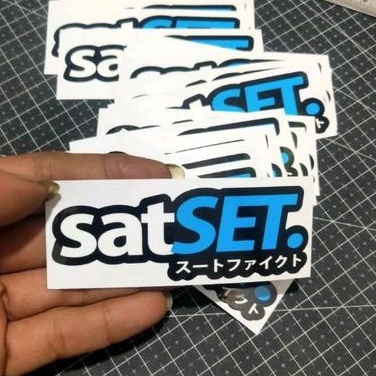 stiker satset stiker motor laptop