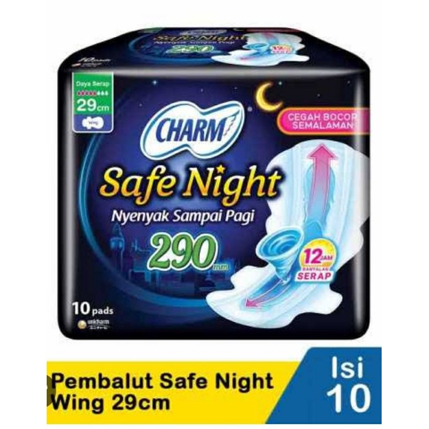 CHARM NIGHT 29 CM ISI 9 / PEMBALUT CHARM NIGHT 29 CM ISI 9 / CHARM SAFE NIGHT 29 CM / CHARM BODY FIT