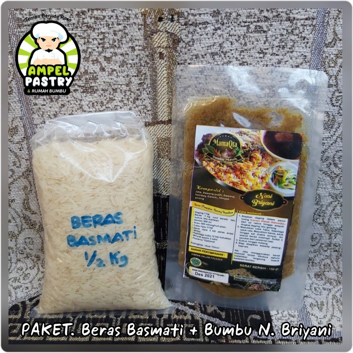 

:<:<:<:<] PAKET. Beras Basmati + Bumbu Basah Nasi Briyani MamaQta