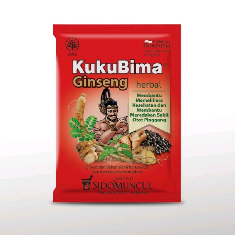 

JAMU KUKUBIMA GINGSENG SIDOMUNCUL (isi10 sachet)