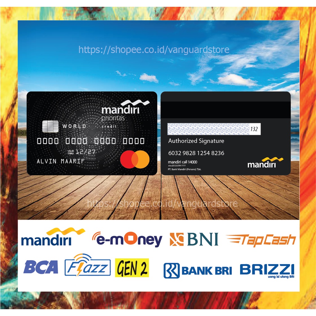 KARTU E MONEY E TOLL KARTU MANDIRI BLACK 3 DEBIT CREDIT EMONEY MANDIRI FLAZZ BCA BNI TAPCASH BRIZZI BRI - 2 SISI