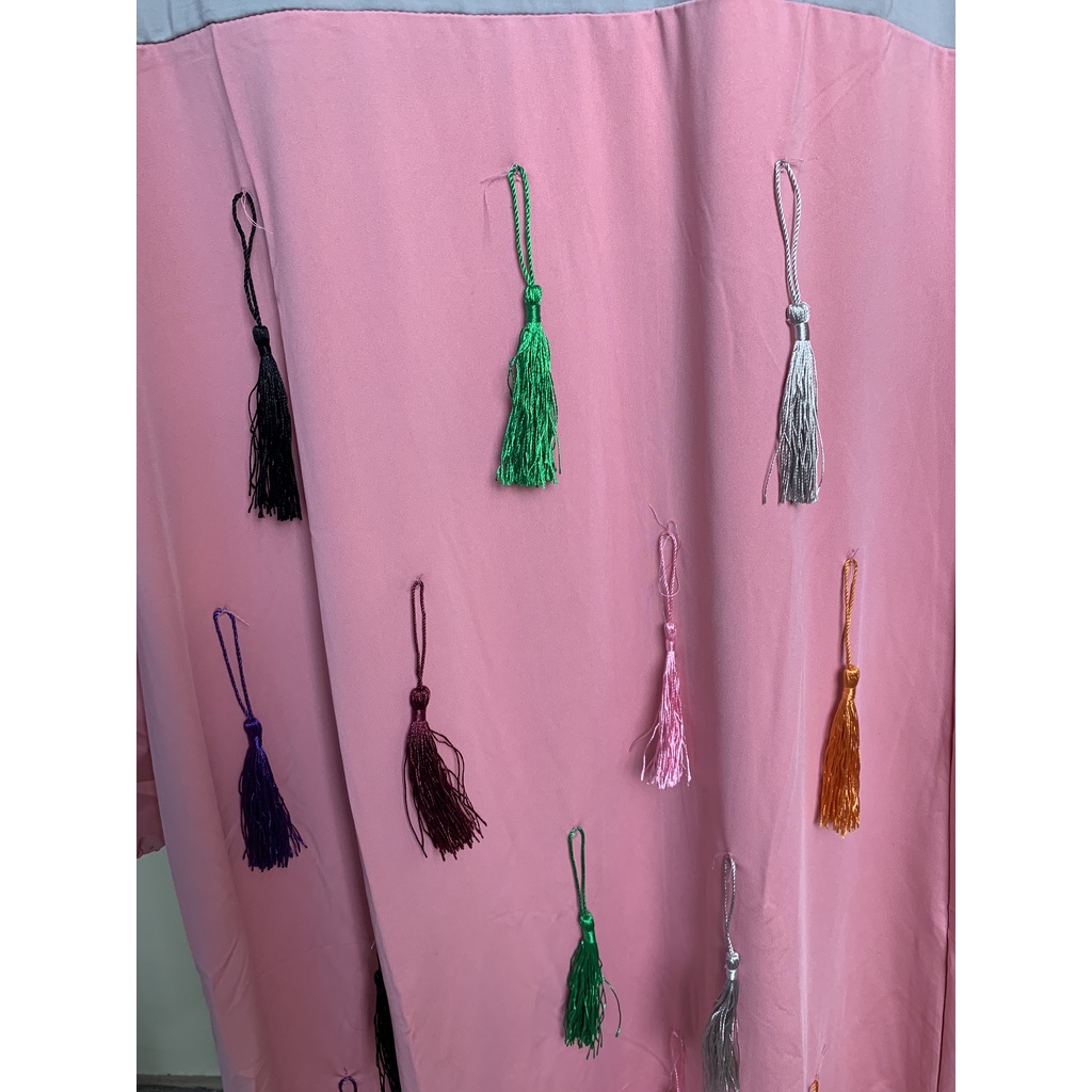 HOPYLOVY SALE - Sabia Set Setelan Wanita Bahan Jersey Model Rumbai