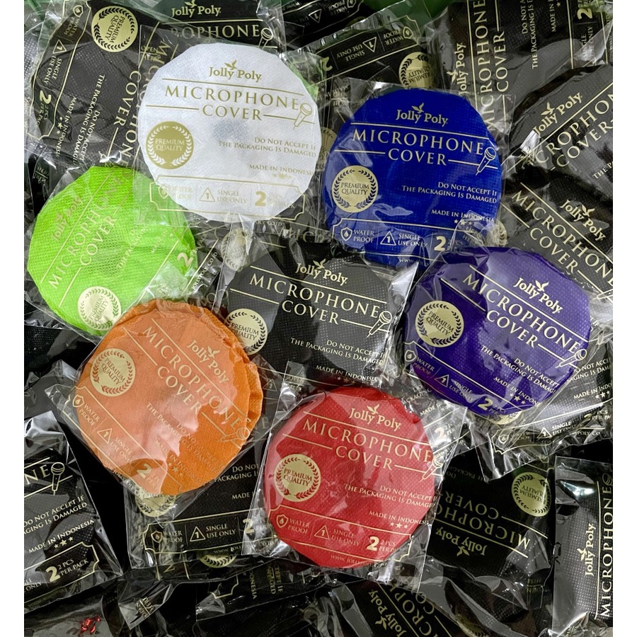 Sarung Mic JOLLY POLY ECER Gosir Cover mic Sekali Pakai Mic Karaoke