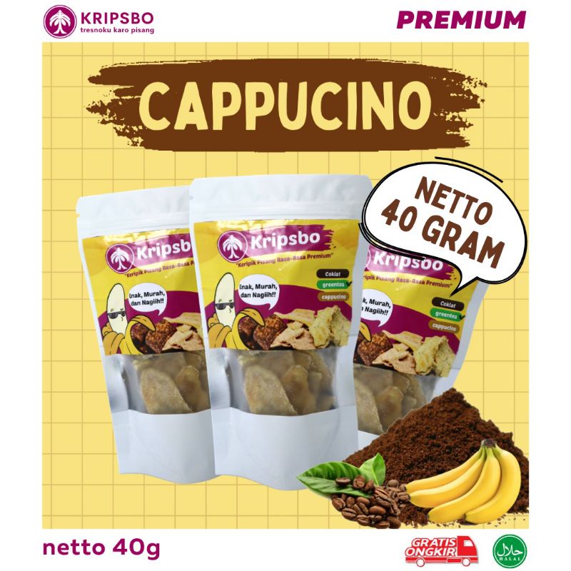 

PALING MURAH KERIPIK PISANG CAPPUCCINO KRISPBO - RASA PREMIUM KEMASAN KECIL 40G