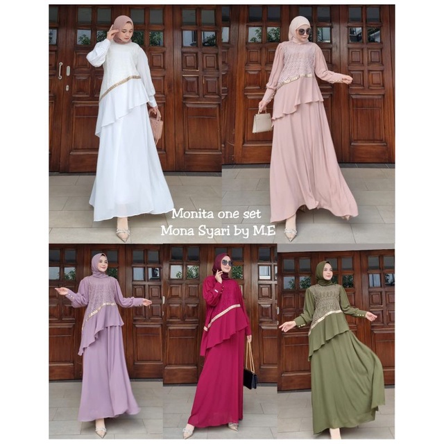 monita one set rok mona syari by M.E / setrok mona syari