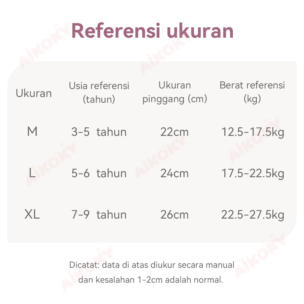 Aikoky Celana Dalam Anak Cewek/Boxer Anak Perempuan Katun Murni 4 IN 1