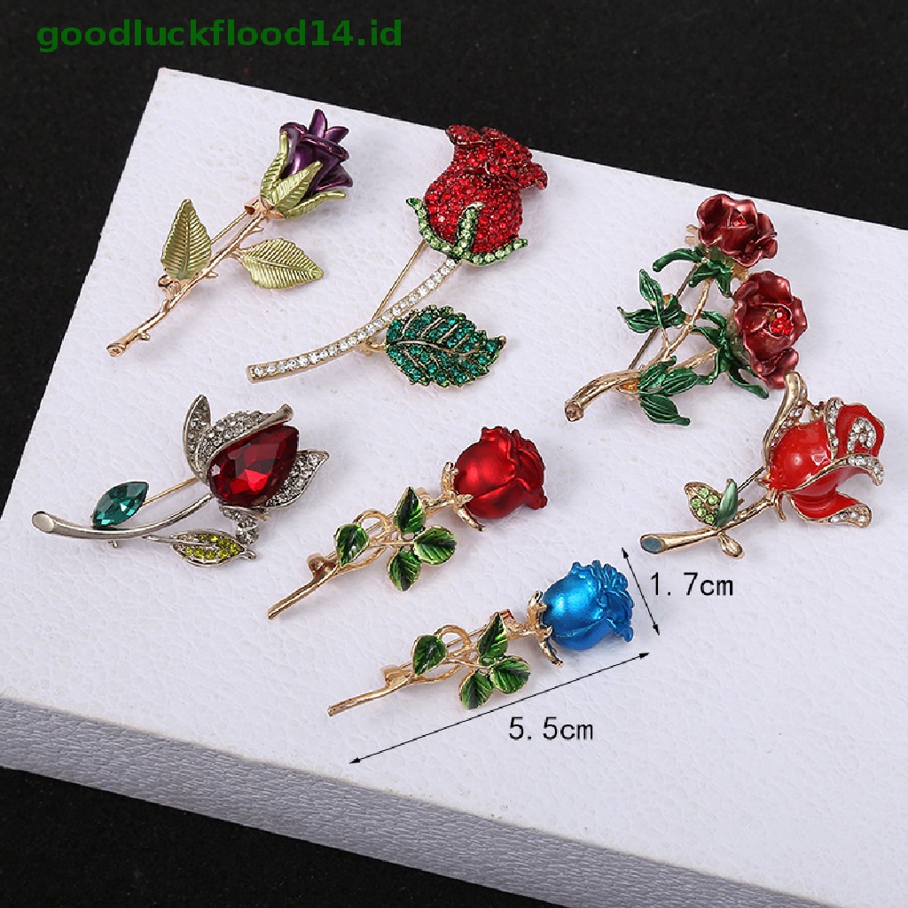 [GOOGFOUR] Koleksi Bros Bunga Mawar Cantik Untuk Wanita Lady Elegant Flower Pin [Atasan]