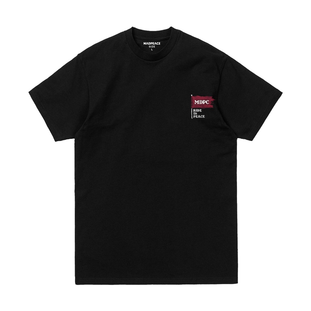 Madpeace - Tommy - Kaos T shirt Lengan Pendek Cotton Combed 24S Premium Hitam