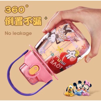 DISNEY WATERBOTTLE DRINKING DENGAN SEDOTAN 600ML DIY STICKER WD8018