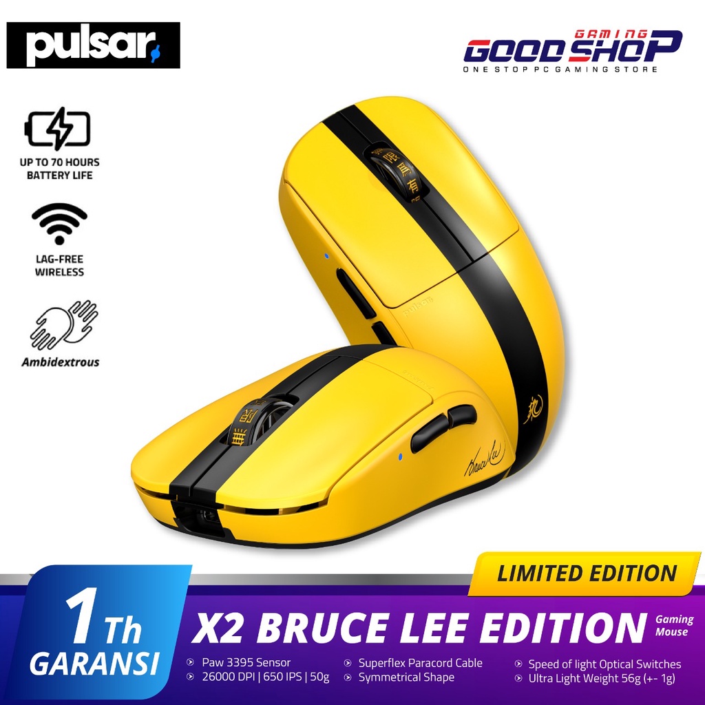 Pulsar X2 Gaming Mouse Bruce Lee Edition