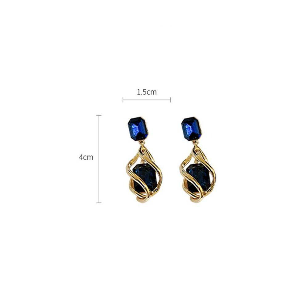 Mxbeauty Anting Wanita Elegan Halus Berkilau Trendi Niche Desain Fashion Perhiasan Gadis Hadiah Berlian Imitasi Alloy Gaya Korea Menjuntai Earrings
