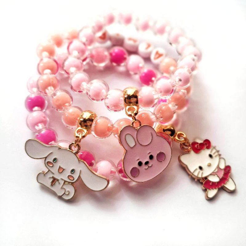 Gelang Anak Perempuan Custom Nama dengan Liontin