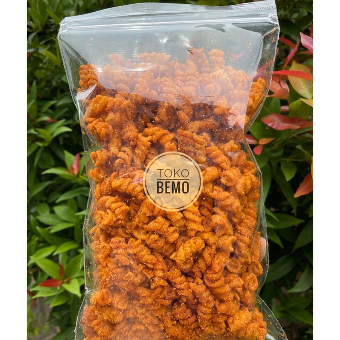 

KERIPIK- MAKARONI SPIRAL PEDAS 250GR/MACARONI UNTIR PEDAS -KERIPIK