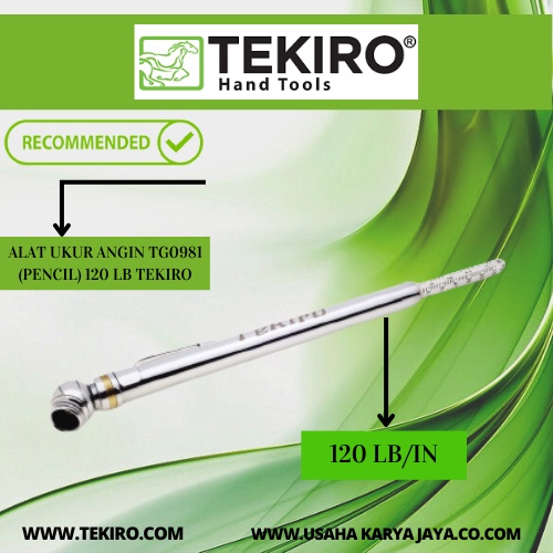 TEKIRO Tire Guade Type Pencil 120 LB Alat Ukuran Tekanan  Angin Ban Model Pensil TG0981 ORIGINAL TEK