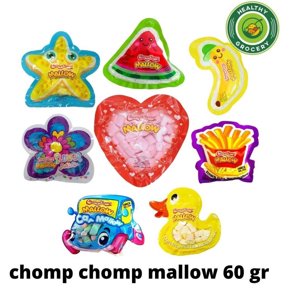 

Dijual Murah ・ Chomp Chomp Mallow Karakter 60gr All Varian ☢