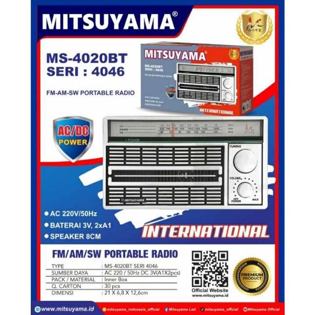 radio jadul 3band Mitsuyama MS 4046