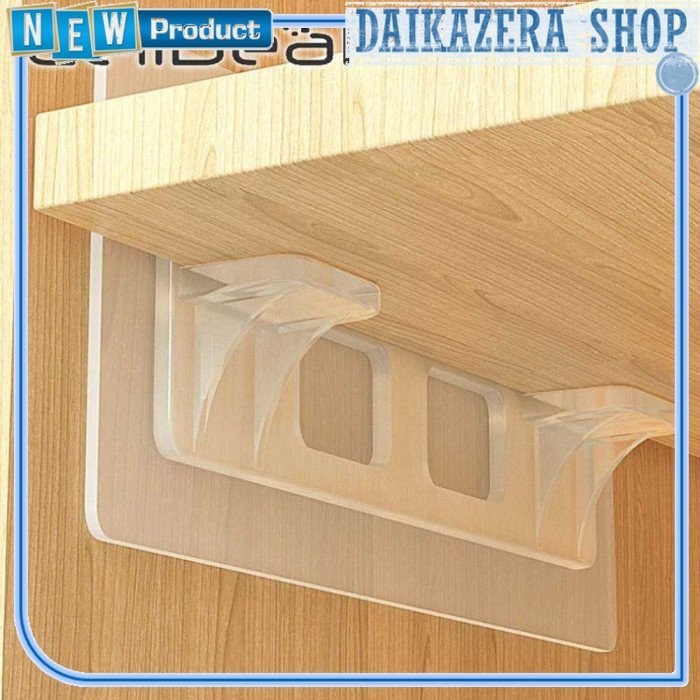 Holder Siku Penyangga Rak Ambalan Shelf Support - Transparan, 6 PCS