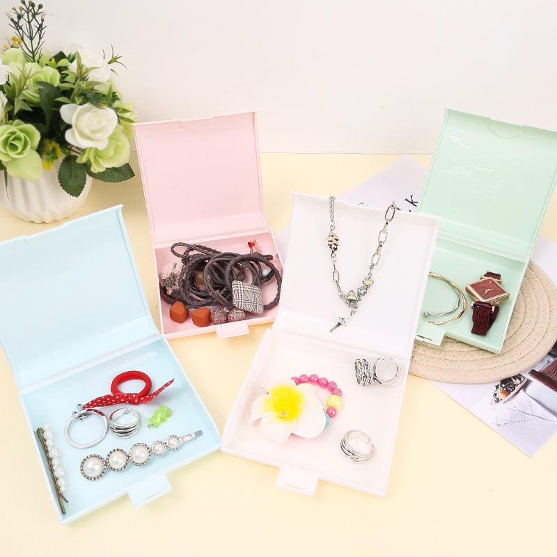 Kotak Display Aksesoris Penyimpanan Perhiasan Kalung Dan Tali Rambut Portable Jewelry Organizer Mini Desktop Dust Box