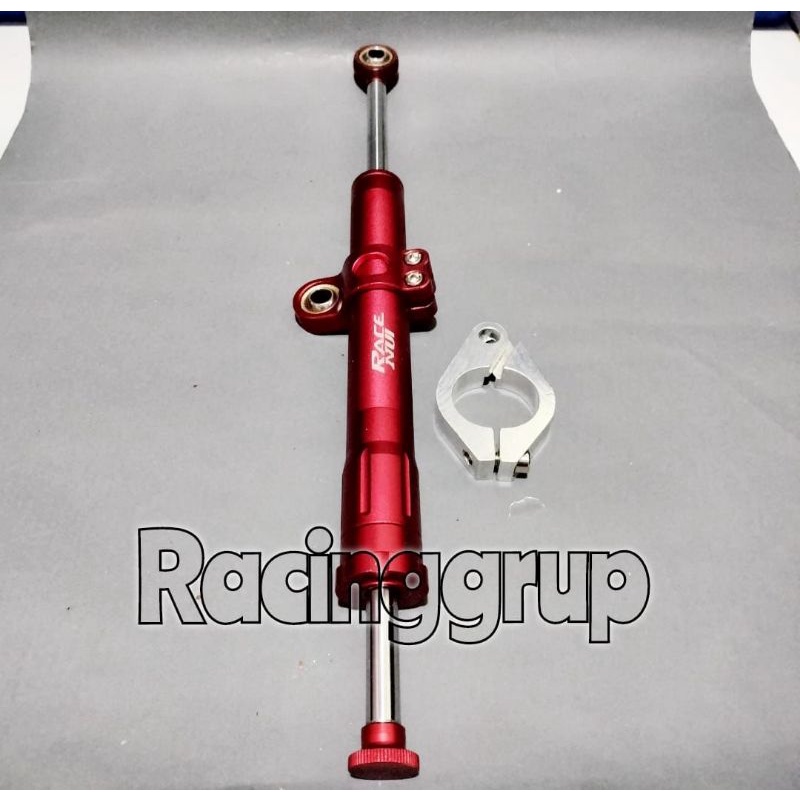 TERLARIS STABILIZER HIDROLIK STANG / SHOCK DEPAN STEERING DUMPER SAMPING / STABILISER STANG CLICK REBOUND ACTIVE AKTIF UNIVERSAL VIXION CBR RXKING  NINJA TIGER - MERAH(O75)