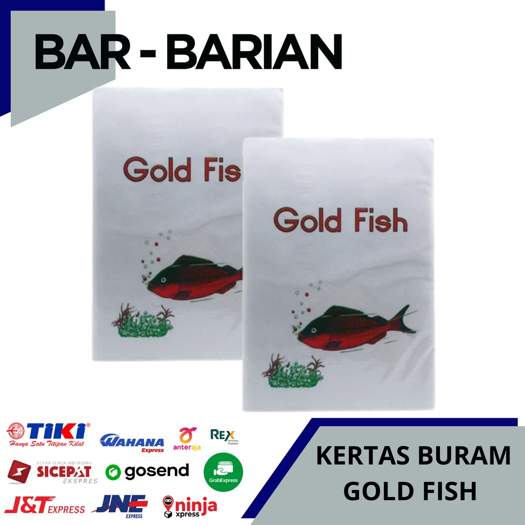 

Kertas buram / Kertas Koran / Kertas Coretan Merek Gold Fish ukuran A4 dan F4