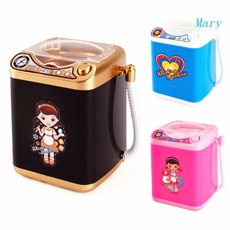 Mary Realistis Mesin Cuci Mini Elektrik Pretend for Play Mainan Anak &amp; Balita Hadiah Mesin Laundry Peran Untuk Bermain Boneka