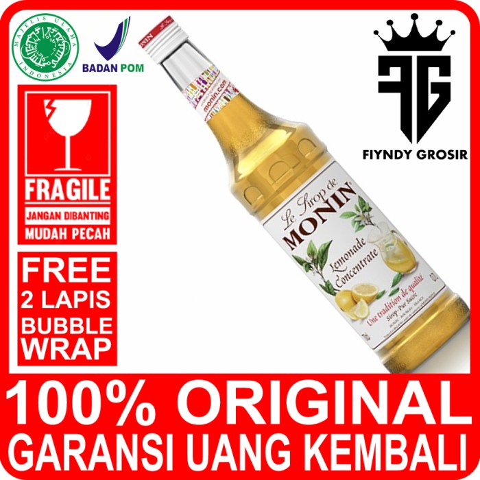 

LEMONADE CONCENTRATE SYRUP 700ML MERK MONIN / SIRUP/ MONIN /KEDAI/KOPI