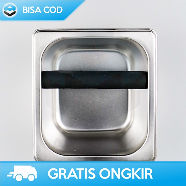 TEMPAT AMPAS KOPI STAINLESS KOKOH ONETWOCUPS KNOCK BOX COFFEE 17CM