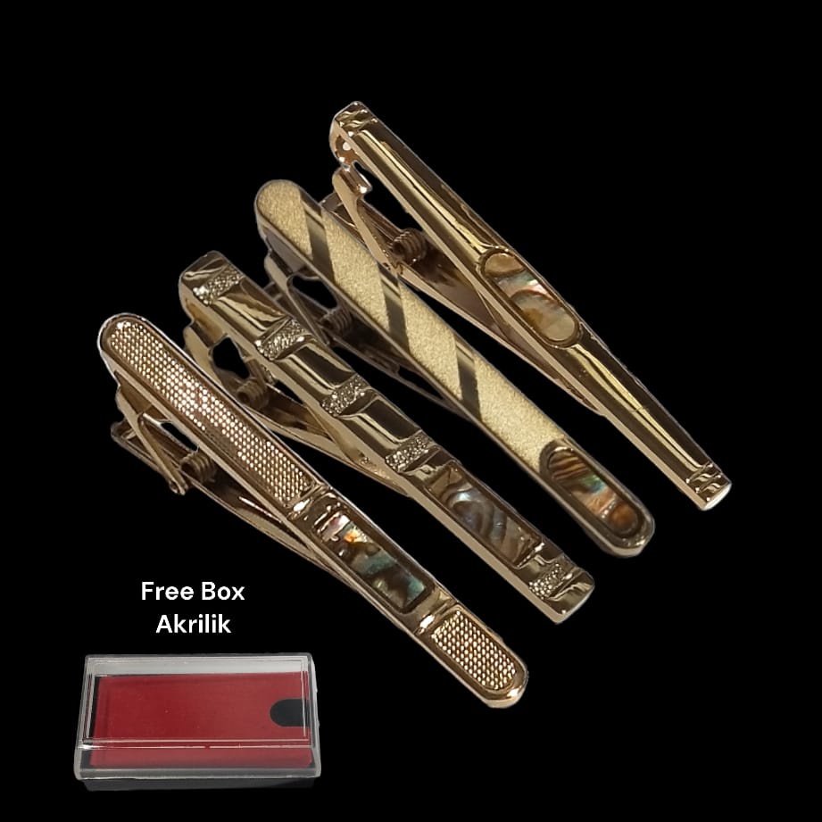 Jepit Dasi Pin Tie Mewah Zirkon Elegant