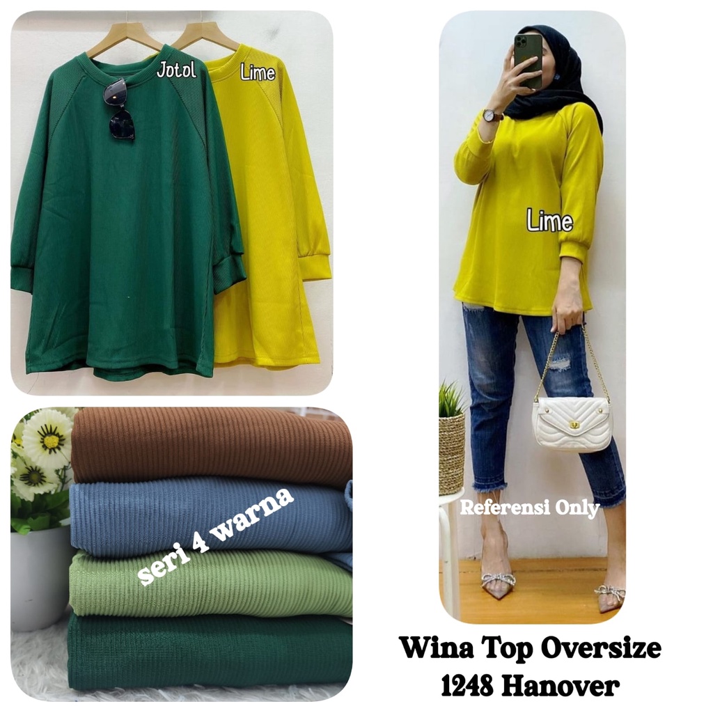 1248 atasan oversize merk clarke atasan hanover