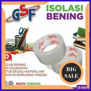 

perkakas Isolasi Bening GSF G-0045 Lakban Dus Packing 45mmx80Y 2ZJN23