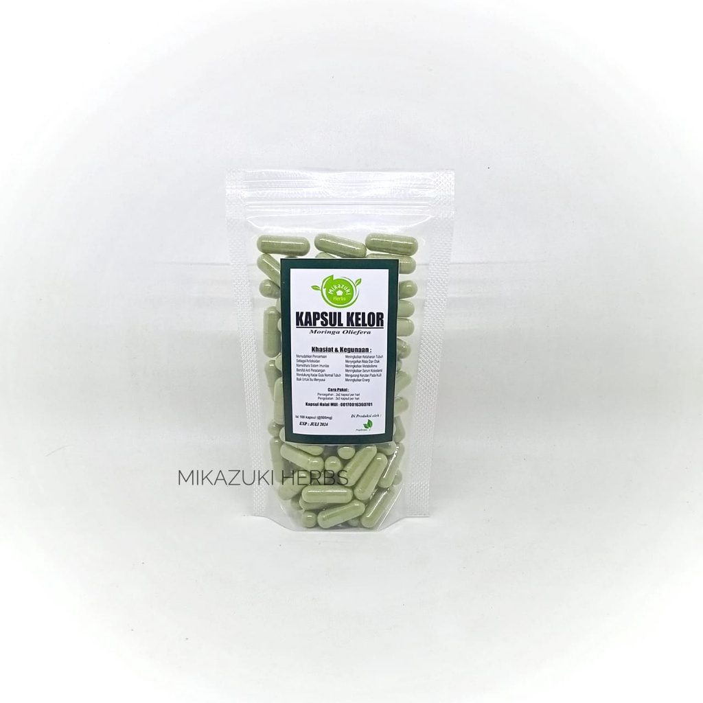 Kapsul Kelor 100 pc/Kapsul Daun Kelor/Moringa Caps