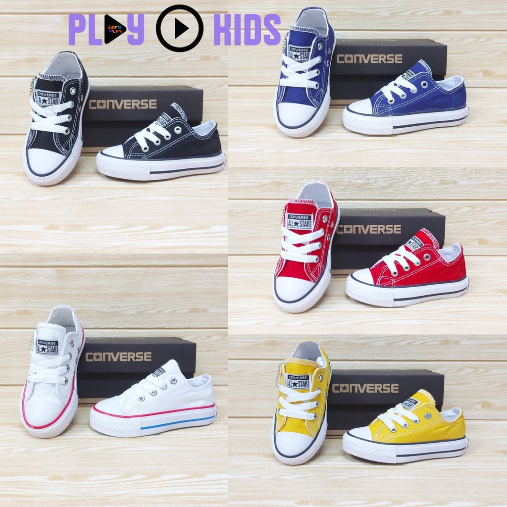 SEPATU ANAK LAKI LAKI | SEPATU ANAK PEREMPUAN | SEPATU ANAK CONV3RS3 4LL ST4R PENDEK TALI SIZE 21-35